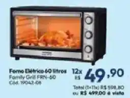Lojas Becker Forno Elétrico 60 litros oferta