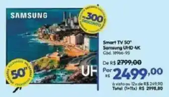 Smart tv 50" samsung uhd 4k