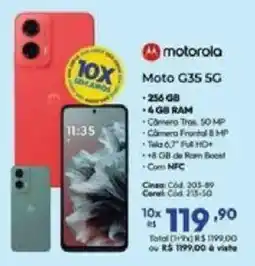 Lojas Becker moto g35 5g oferta
