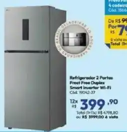 Lojas Becker Refrigerador 2 Portas Frost Free Duplex Smart Inverter Wi-Fi oferta