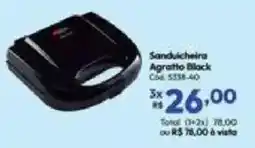 Lojas Becker Sanduicheira Agratto Black oferta