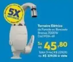 Lojas Becker Torneira Elétrica de Paredes ou Bancada oferta