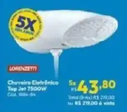Lojas Becker Chuveiro Eletrônico Top Jet 7500W oferta