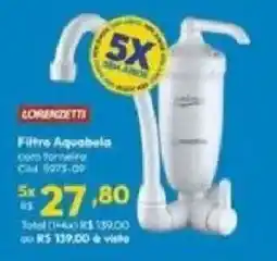 Lojas Becker Filtro aquabela lorenzetti oferta