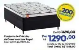 Lojas Becker Conjunto de Colchão de Casal com box Royal oferta