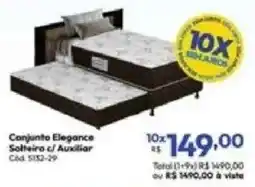Lojas Becker Conjunto Elegance Solteiro C/ Auxiliar oferta
