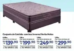 Lojas Becker Conjunto de Colchão com box Inverno/Verão Molas oferta