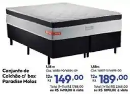 Lojas Becker Conjunto de Colchão C/ box Paradise Molas oferta