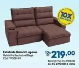 Lojas Becker Estofado Karol 2 Lugares oferta
