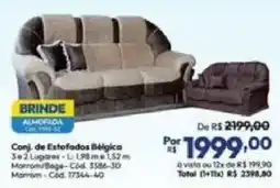 Lojas Becker Conj. de Estofados Bélgica oferta