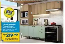 Lojas Becker Cozinha Modulada Finesse 4 Peças Capuccino/Menta oferta