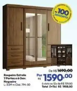 Lojas Becker Roupeiro Estrela oferta