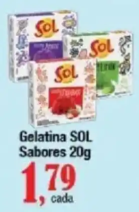 Gelatina sol sabores