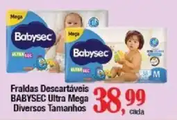 Supermercados Unidos Fraldas descartáveis babysec ultra mega oferta