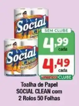 Supermercados Unidos Toalha de Papel Social Clean oferta