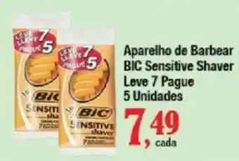 Supermercados Unidos Aparelho de Barbear BIC Sensitive Shaver oferta