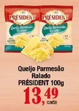 Supermercados Unidos Queijo Parmesão Ralado Président oferta