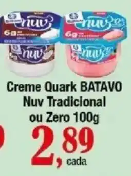 Supermercados Unidos Creme Quark BATAVO Nuv Tradicional ou Zero 100g oferta