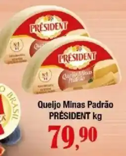 Supermercados Unidos Queijo Minas Padrão President oferta