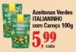 Supermercados Unidos Azeitonas verdes italianinho com caroço oferta