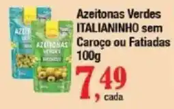 Supermercados Unidos Azeitonas verdes italianinho sem caroço ou fatiadas oferta