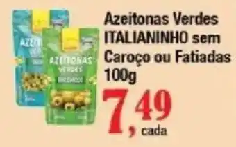 Supermercados Unidos Azeitonas verdes italianinho sem caroço ou fatiadas oferta