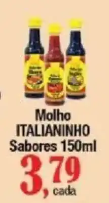Supermercados Unidos molho italianinho sabores oferta