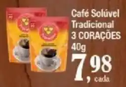 Supermercados Unidos Café Solúvel Tradicional 3 Corações oferta