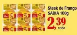 Supermercados Unidos Steak de Frango SADIA oferta