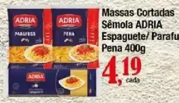 Supermercados Unidos Massas cortadas sêmola adria espaguete/ parafuso pena oferta