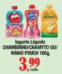 Supermercados Unidos Iogurte liquido chambinho/chamyto go/ ninho pouch oferta