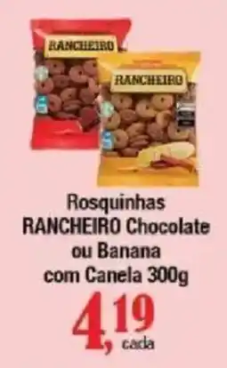 Supermercados Unidos Rosquinhas Rancheiro Chocolate ou Banana com Canela oferta