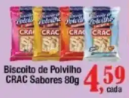 Supermercados Unidos Biscoito de Polvilho CRAC Sabores oferta