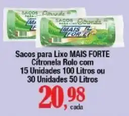 Supermercados Unidos Sacos para Lixo Mais Forte Citronela Rolo oferta