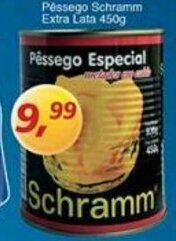 Supermercados Guanabara Pessego Schramm Extra Lata 450g oferta