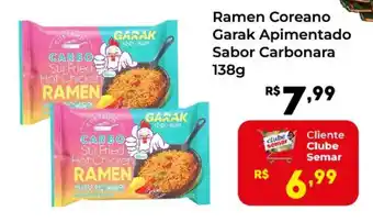Ramen Coreano Garak Apimentado Sabor Carbonara