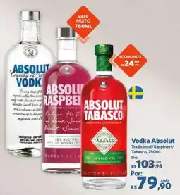 Sam's Club Vodka absolut tradicional/raspberry/tabasco oferta