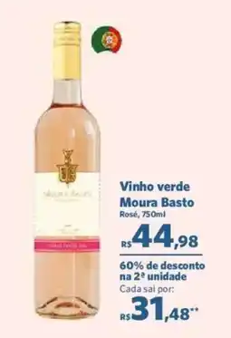 Sam's Club Vinho verde Moura Basto Rosé oferta