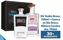 Sam's Club Kit Vodka Draco, 750ml + Caneca ou Gin Draco, Hibisco/London dry oferta