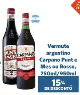 Sam's Club Vermute argentino Carpano Punt e Mes ou Rosso oferta