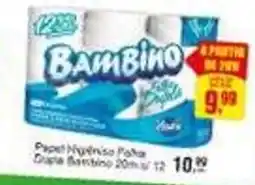 Negreiros Papel Higiênico Polpa Dura Bambino oferta
