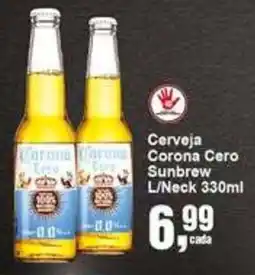 Negreiros Cerveja Corona Cero Sunbrew L/Neck oferta