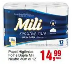 Negreiros Papel Higiênico Folha Dupla Mili Neutro oferta