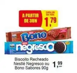 Negreiros Biscoito recheado nestlé negresco ou bono sabores oferta