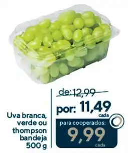 Coop Uva branca, verde ou thompson bandeja oferta