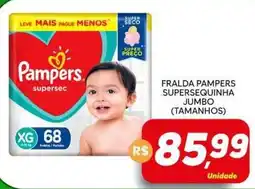 Supermercado Bem Barato Fralda pampers supersequinha jumbo oferta