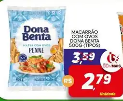 Supermercado Bem Barato Macarrão com ovos dona benta penne oferta