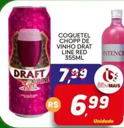 Supermercado Bem Barato Coquetel chopp de vinho drat line red oferta