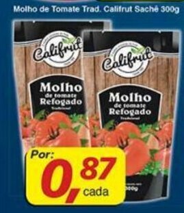 Supermercados Guanabara Molho de Tomate Trad. Califrut Sache 300g oferta