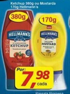 Supermercados Guanabara Ketchup 380g ou Mostarda 170g Hellmann's oferta
